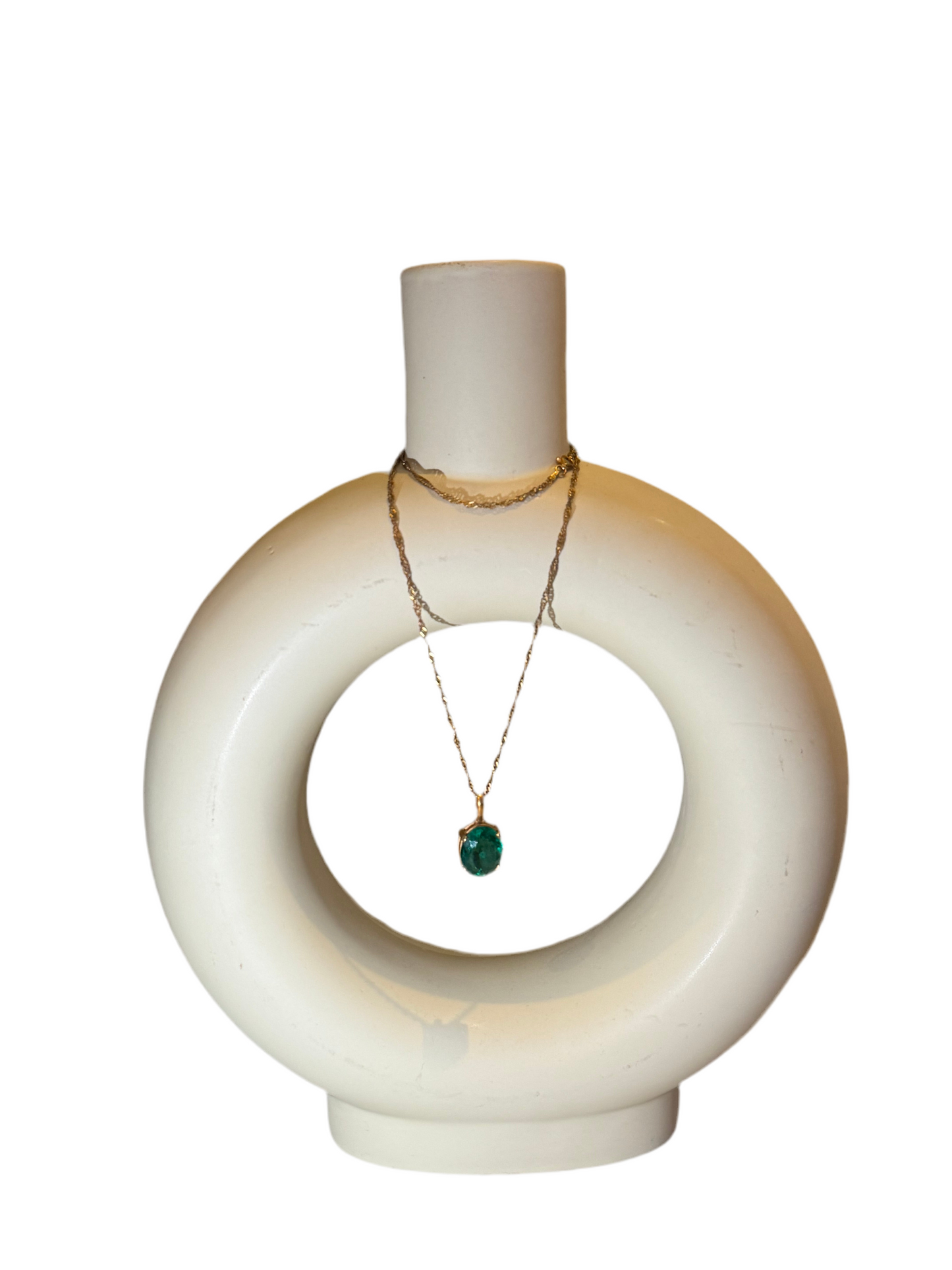 aura emerald necklace